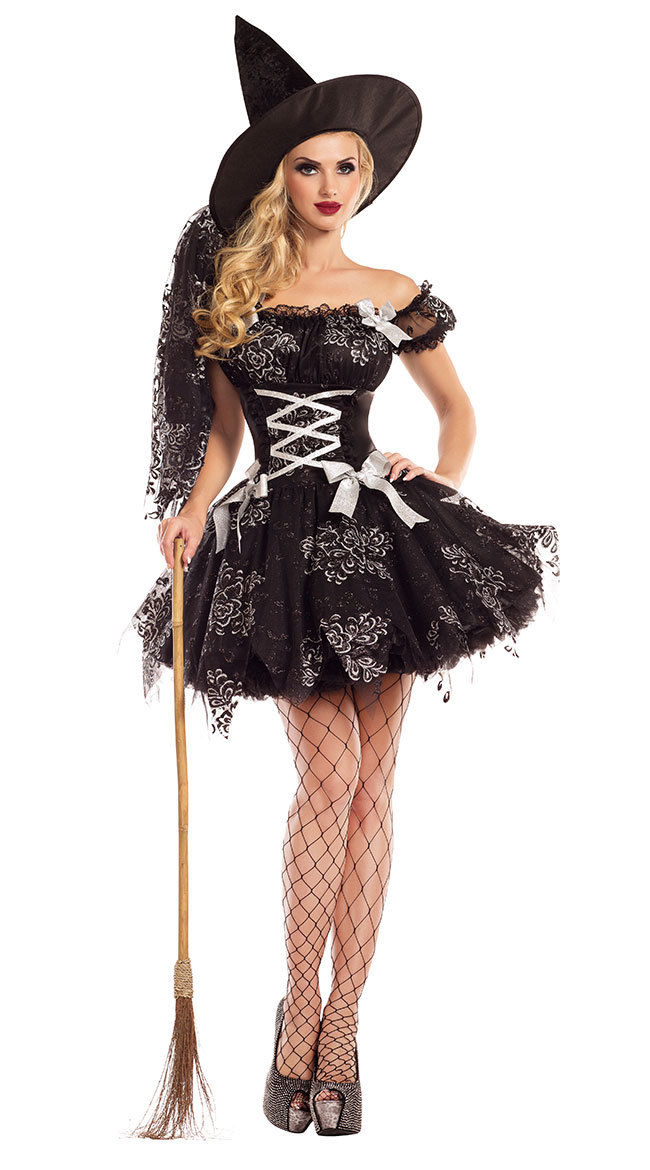 F1813 Adult Witch Costume Halloween Witch Dress Costumes For Women